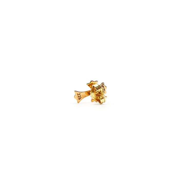 Chrome Hearts 22K Gold Diamonds Cross Earring Stud - SHENGLI ROAD MARKET