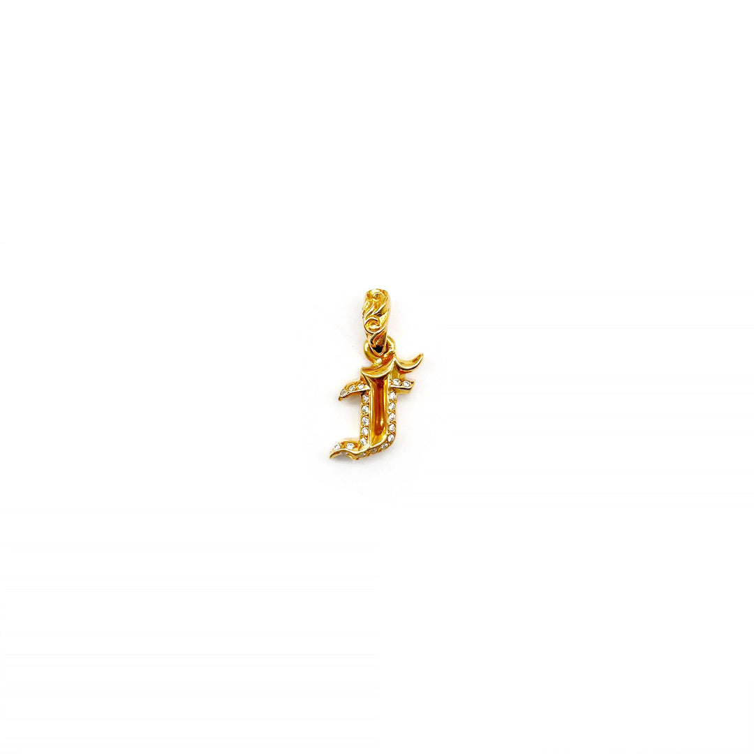Chrome Hearts 22K Gold Diamonds F Letter Pendant - SHENGLI ROAD MARKET
