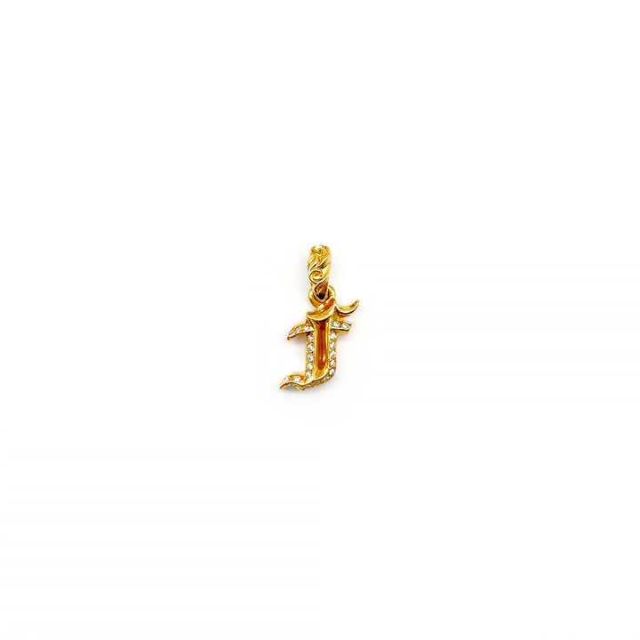 Chrome Hearts 22K Gold Diamonds F Letter Pendant - SHENGLI ROAD MARKET