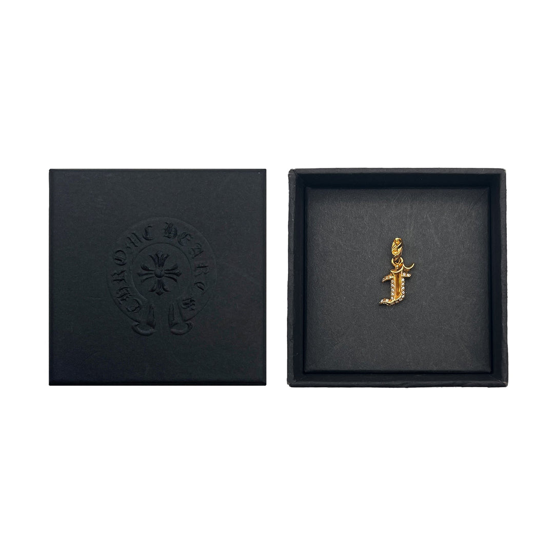 Chrome Hearts 22K Gold Diamonds F Letter Pendant - SHENGLI ROAD MARKET