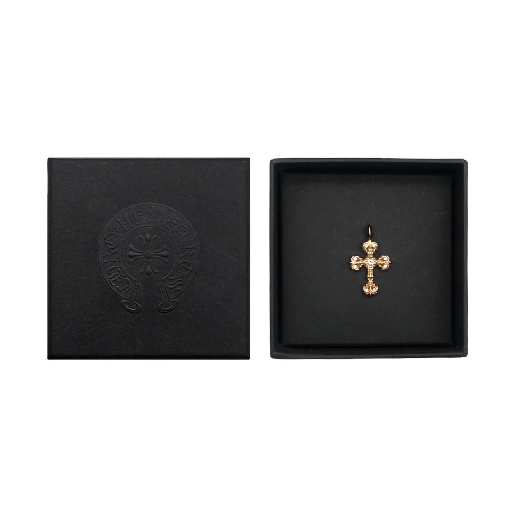 アクセサリー ChromeHearts Philigree Cross Pendant Chrome Hearts 22K Gold Diamonds Filigree Cross Pendant – SHENGLI