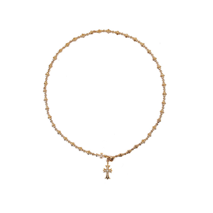 Chrome Hearts 22K Gold Diamonds Tiny E Chokechain Necklace - SHENGLI ROAD MARKET