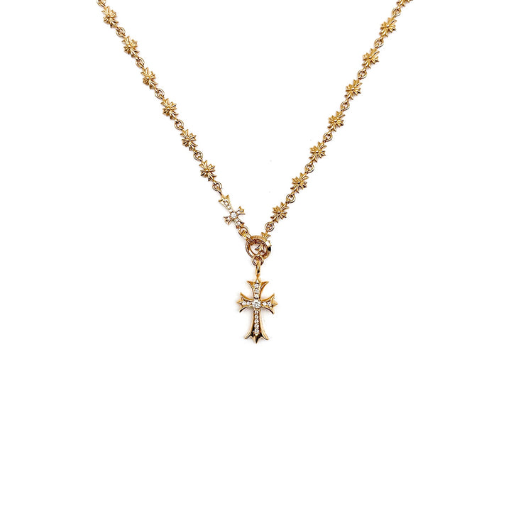 Chrome Hearts 22K Gold Diamonds Tiny E Chokechain Necklace - SHENGLI ROAD MARKET