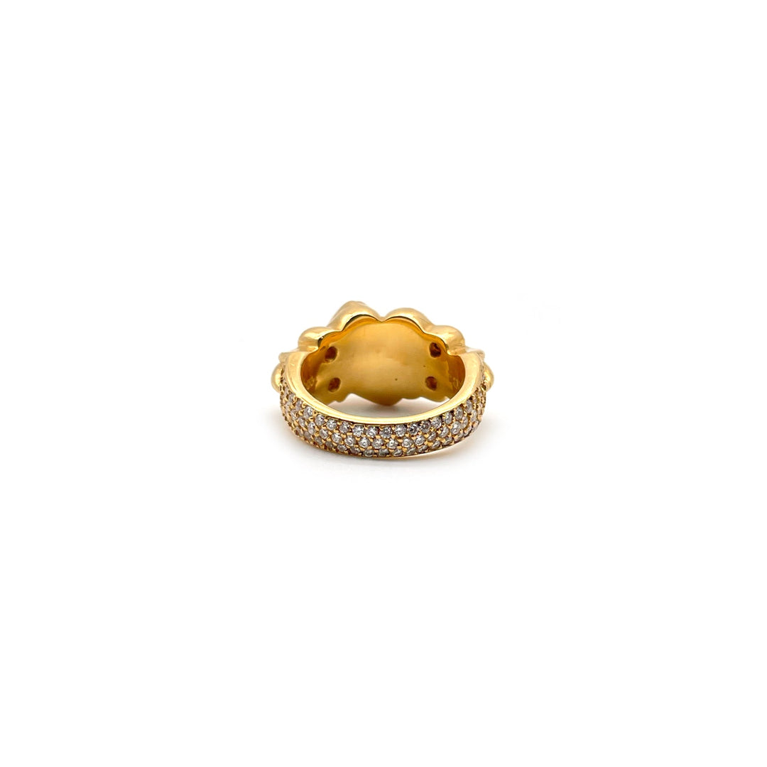 Chrome Hearts 22K Gold Diamonds Vine Heart Ring - SHENGLI ROAD MARKET