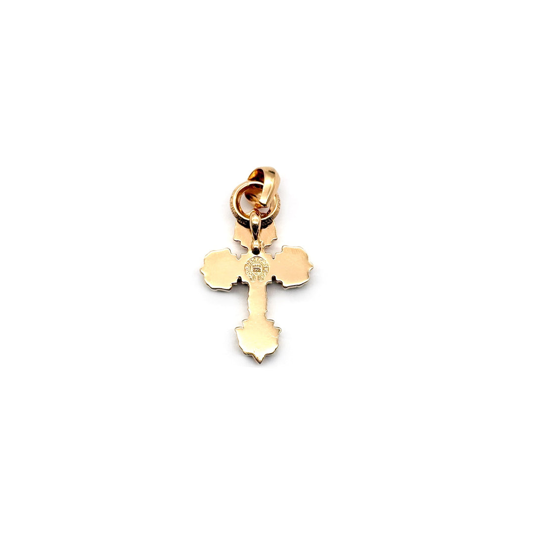 Chrome Hearts 22K Gold Emerald Filigree Cross large Charm Pendant - SHENGLI ROAD MARKET