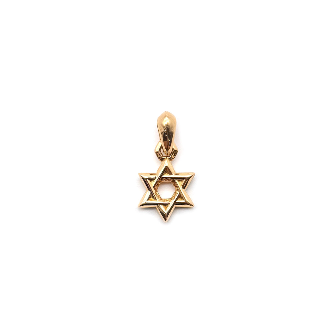 Chrome Hearts 22K Gold Emerald Star of David Pendant - SHENGLI ROAD MARKET