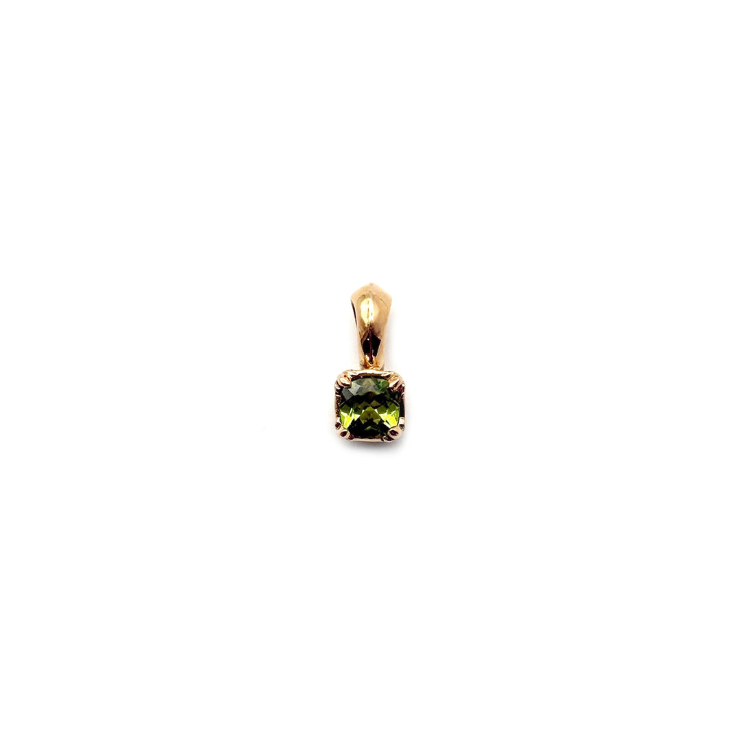 Chrome Hearts 22K Gold Emerald Sugar Cube Charm Pendant - SHENGLI ROAD MARKET