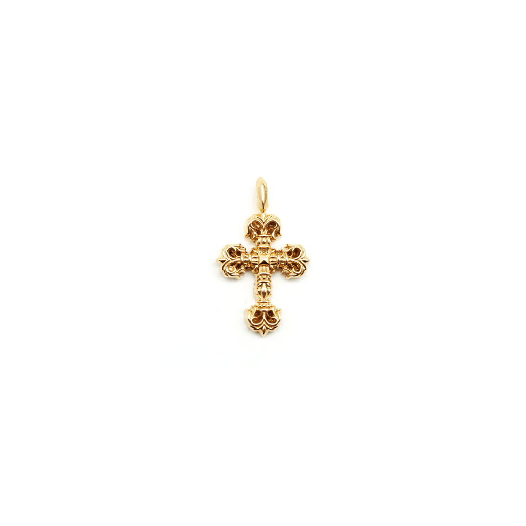 Chrome Hearts 22K Gold Filigree Cross Necklace Charm - SHENGLI ROAD MARKET