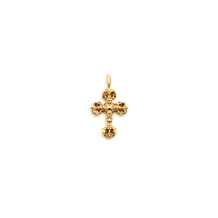 Chrome Hearts 22K Gold Filigree Cross Necklace Charm - SHENGLI ROAD MARKET