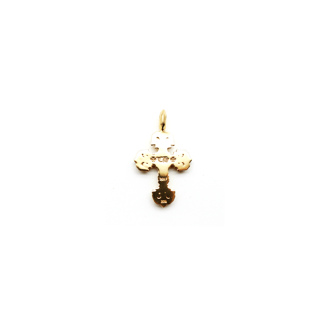 Chrome Hearts 22K Gold Filigree Cross Necklace Charm - SHENGLI ROAD MARKET