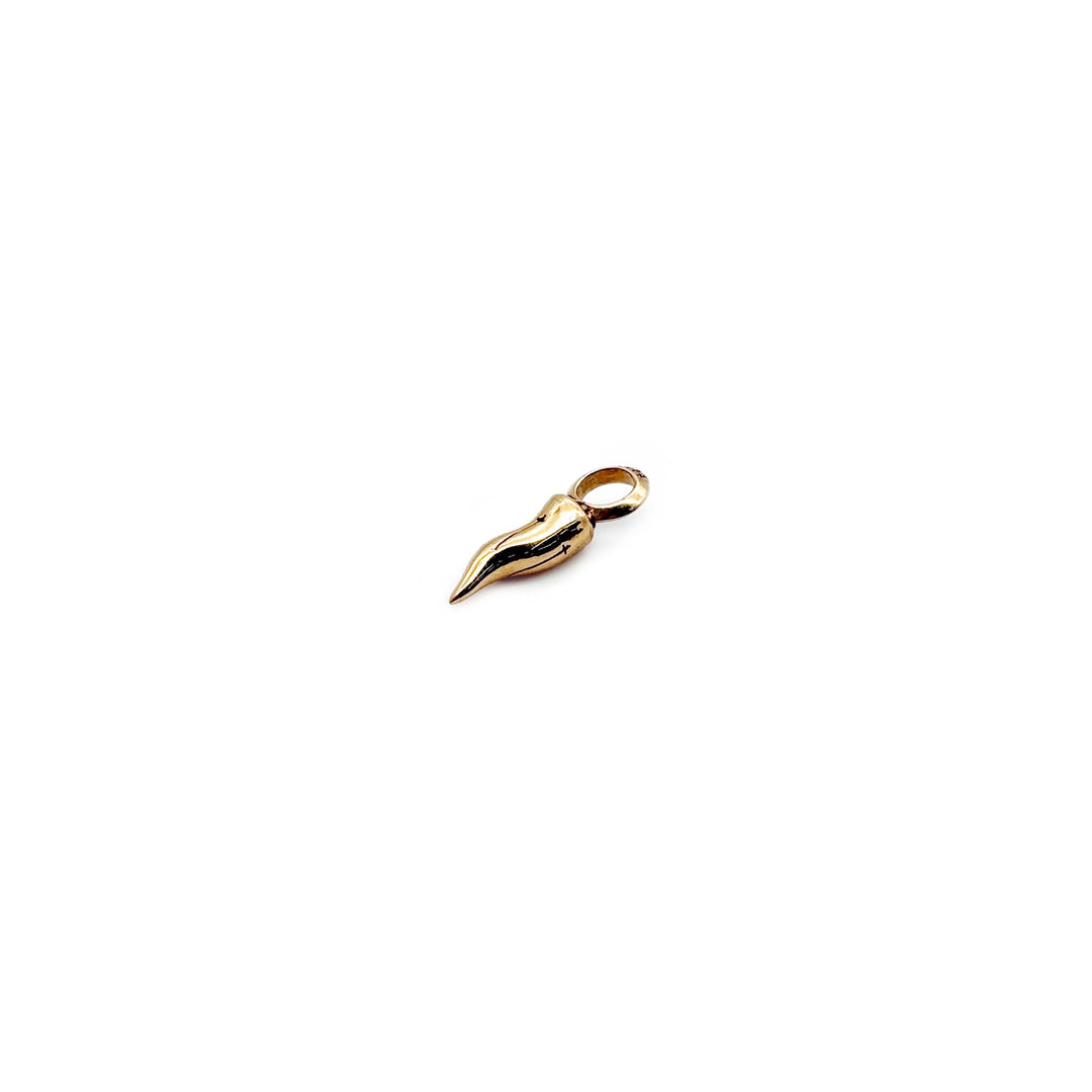 Chrome Hearts 22K Gold Fish - Tooth Bullet Head Charm Pendant - SHENGLI ROAD MARKET