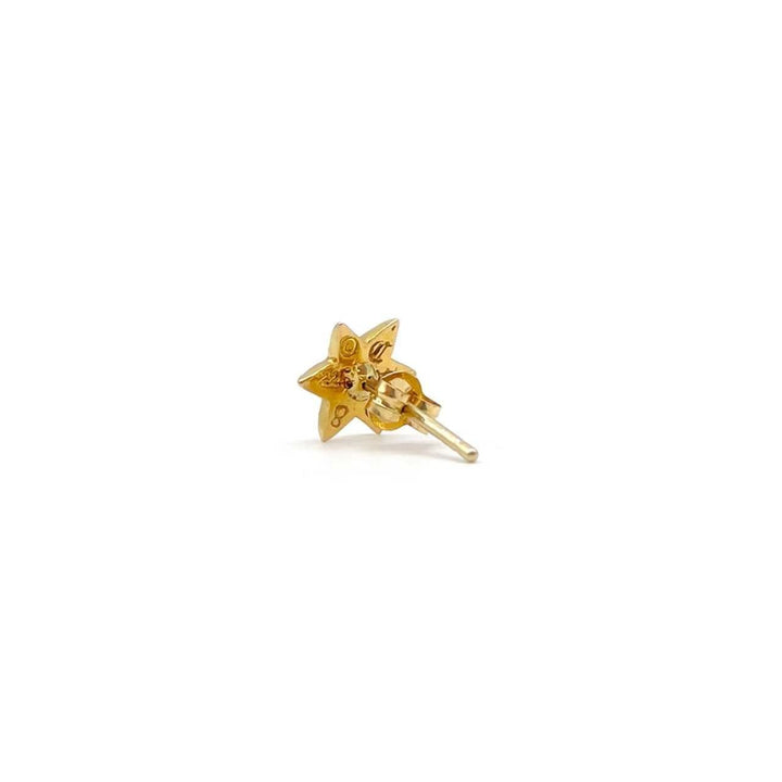 Chrome Hearts 22K Gold Hexagram Diamond Star Earring Stud - SHENGLI ROAD MARKET