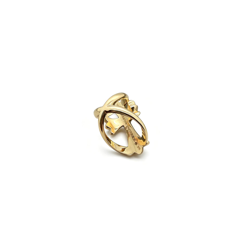 Chrome Hearts 22K Gold Infinity Diamonds Cross Ring - SHENGLI ROAD MARKET