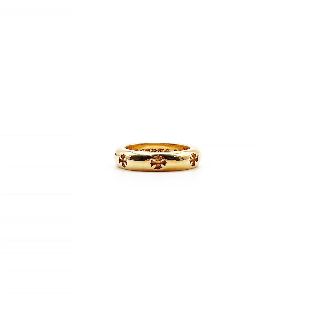 Chrome Hearts 22K Gold Negative Cross Ring - SHENGLI ROAD MARKET