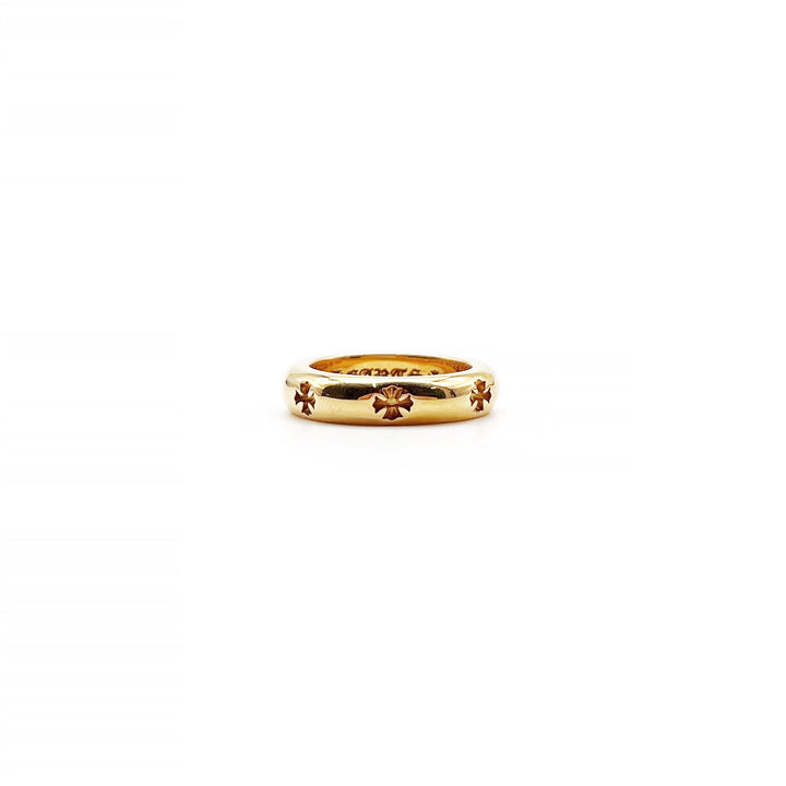 Chrome Hearts 22K Gold Negative Cross Ring - SHENGLI ROAD MARKET