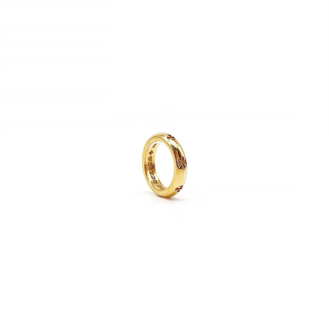 Chrome Hearts 22K Gold Negative Cross Ring - SHENGLI ROAD MARKET