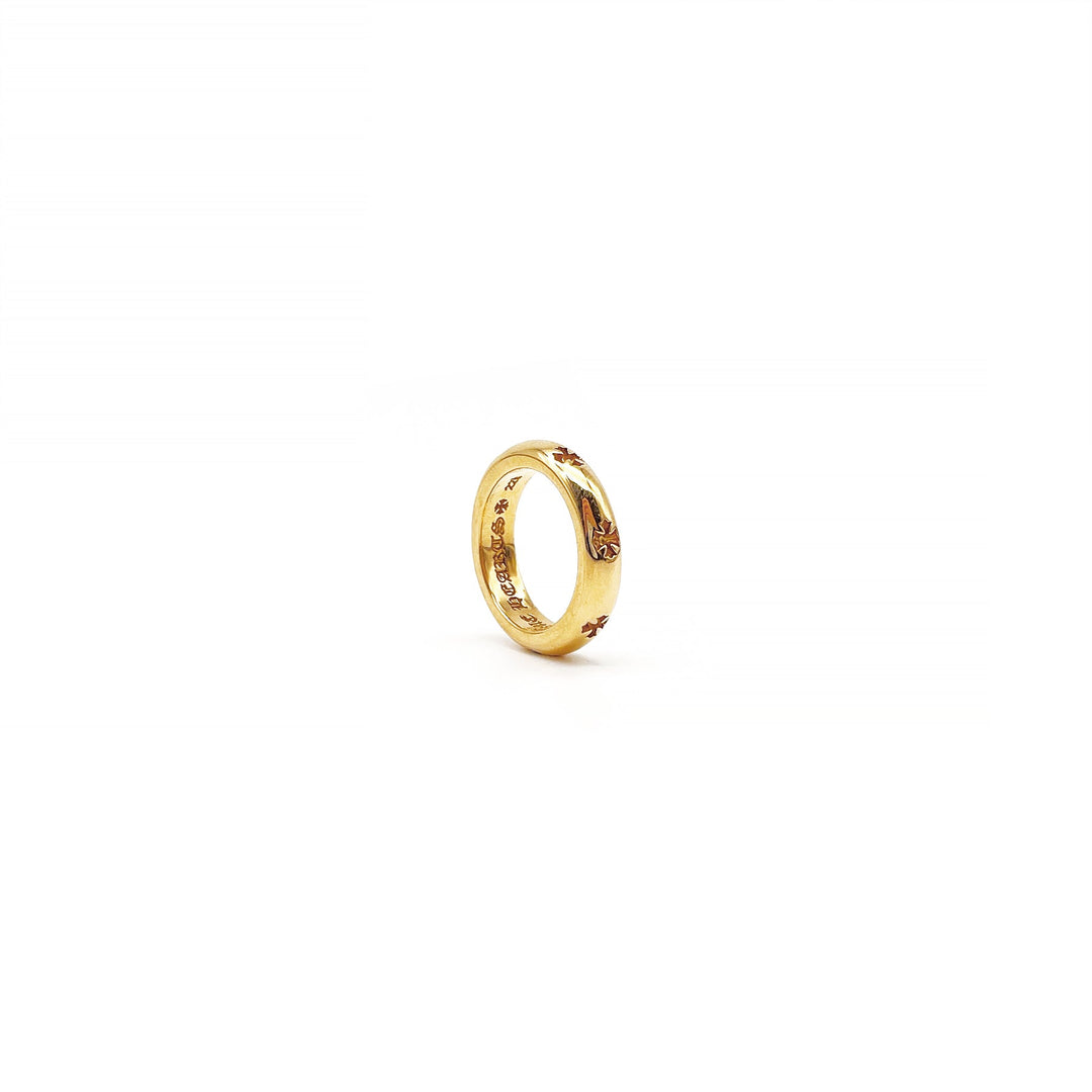 Chrome Hearts 22K Gold Negative Cross Ring - SHENGLI ROAD MARKET
