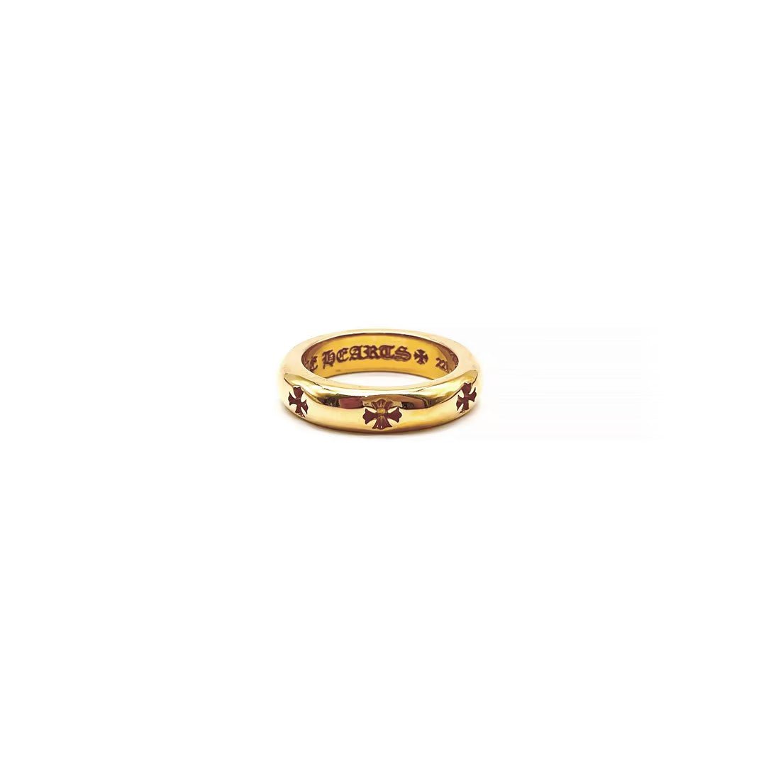 Chrome Hearts 22K Gold Negative Cross Ring - SHENGLI ROAD MARKET