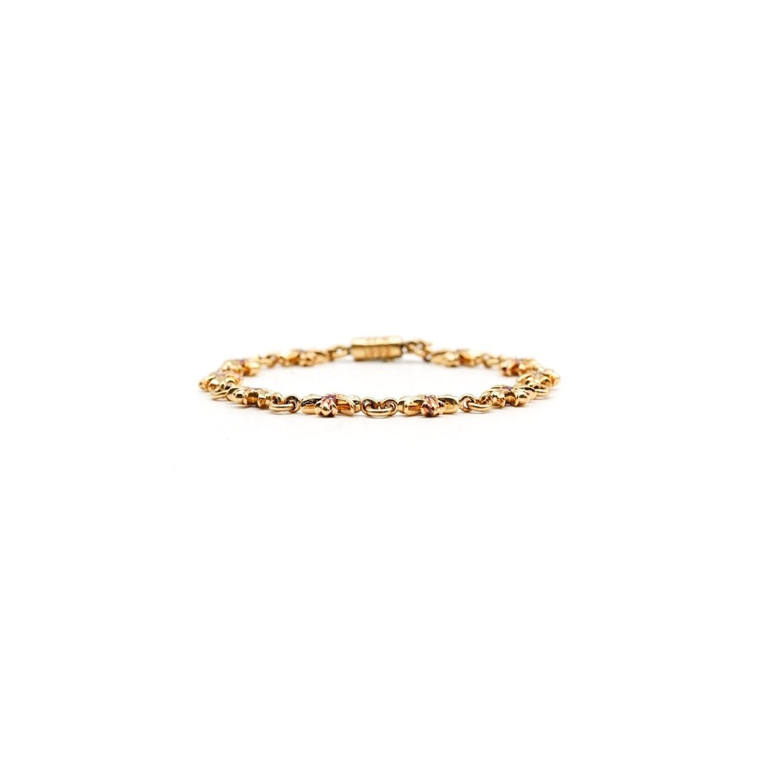 Chrome Hearts 22K Gold Pink Saph Tiny E Bracelet - SHENGLI ROAD MARKET