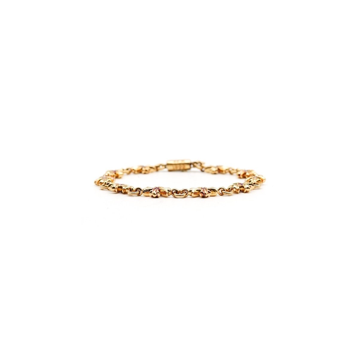 Chrome Hearts 22K Gold Pink Saph Tiny E Bracelet - SHENGLI ROAD MARKET