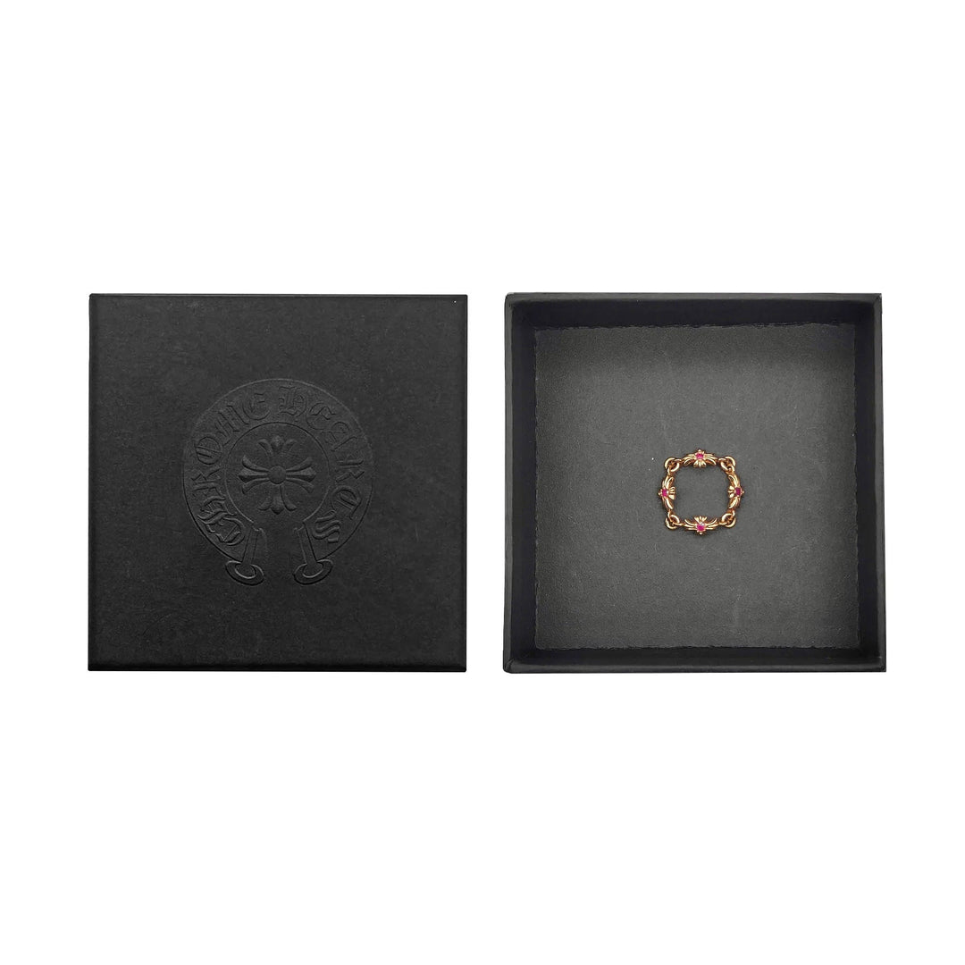 Chrome Hearts 22K Gold Pink Saph Tiny E Plus Ring - SHENGLI ROAD MARKET