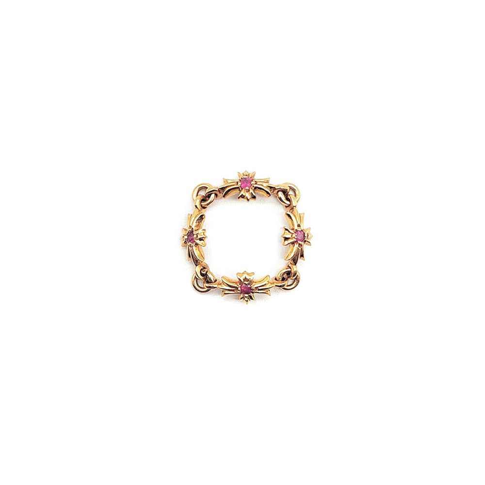 Chrome Hearts 22K Gold Pink Saph Tiny E Plus Ring - SHENGLI ROAD MARKET