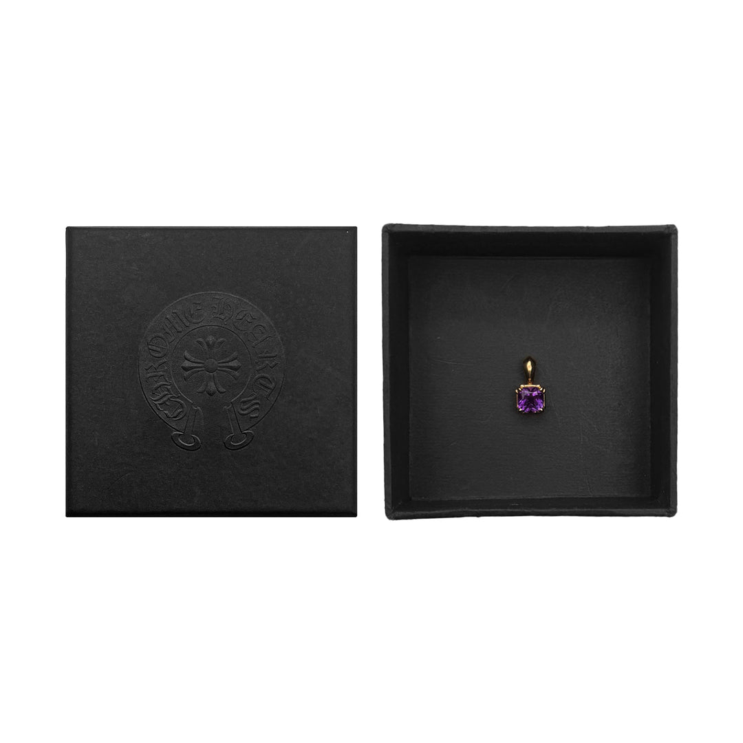 Chrome Hearts 22K Gold Purple Sugar Cube Charm Pendant - SHENGLI ROAD MARKET