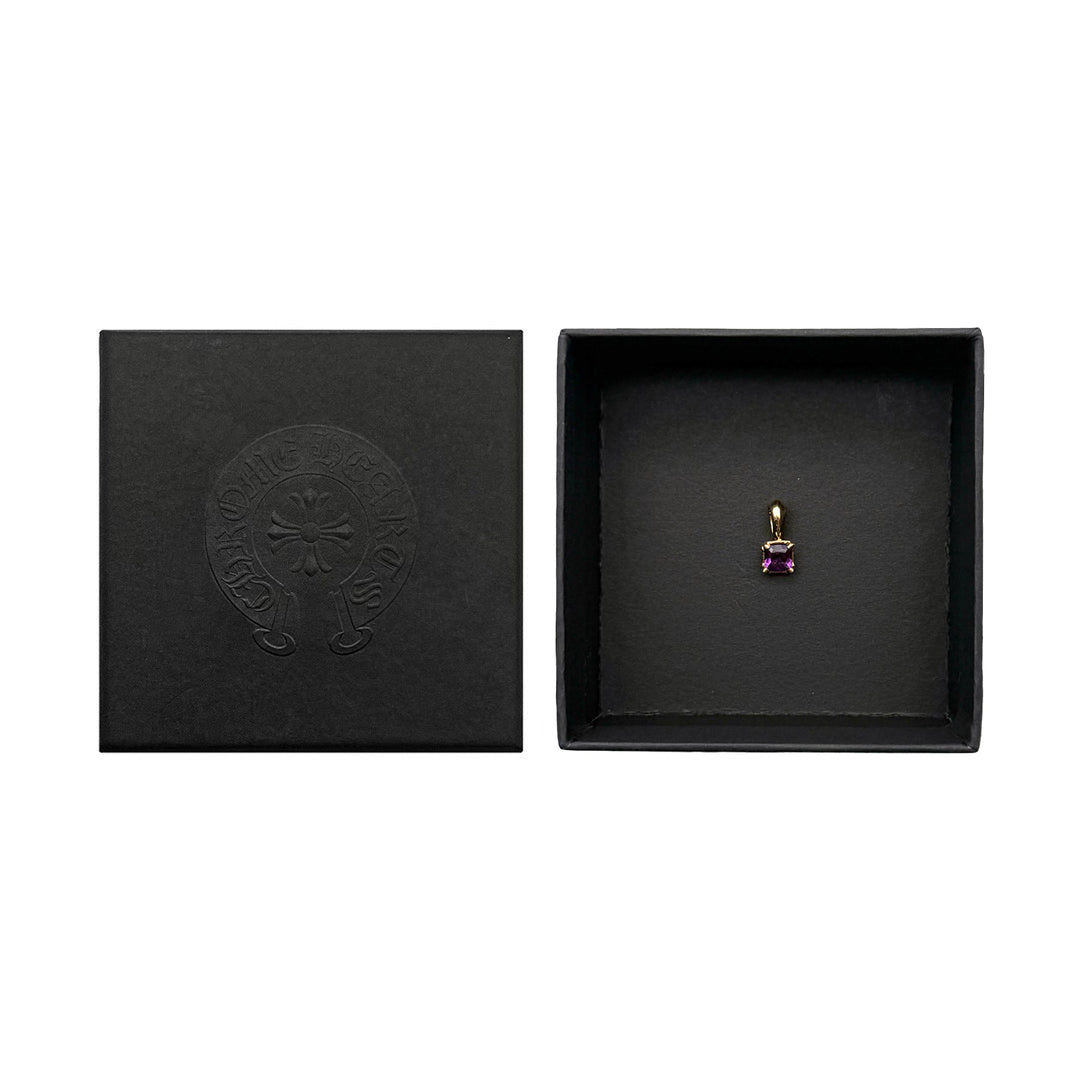 Chrome Hearts 22K Gold Purple Sugar Cube Charm Pendant - SHENGLI ROAD MARKET