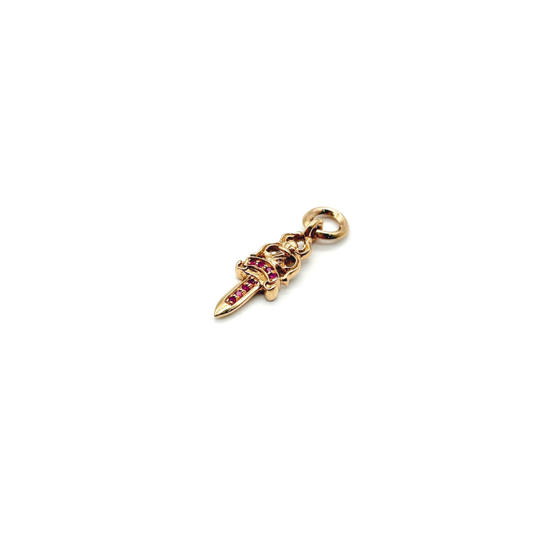 Chrome Hearts 22K Gold Ruby Dagger Charm Pendant - SHENGLI ROAD MARKET