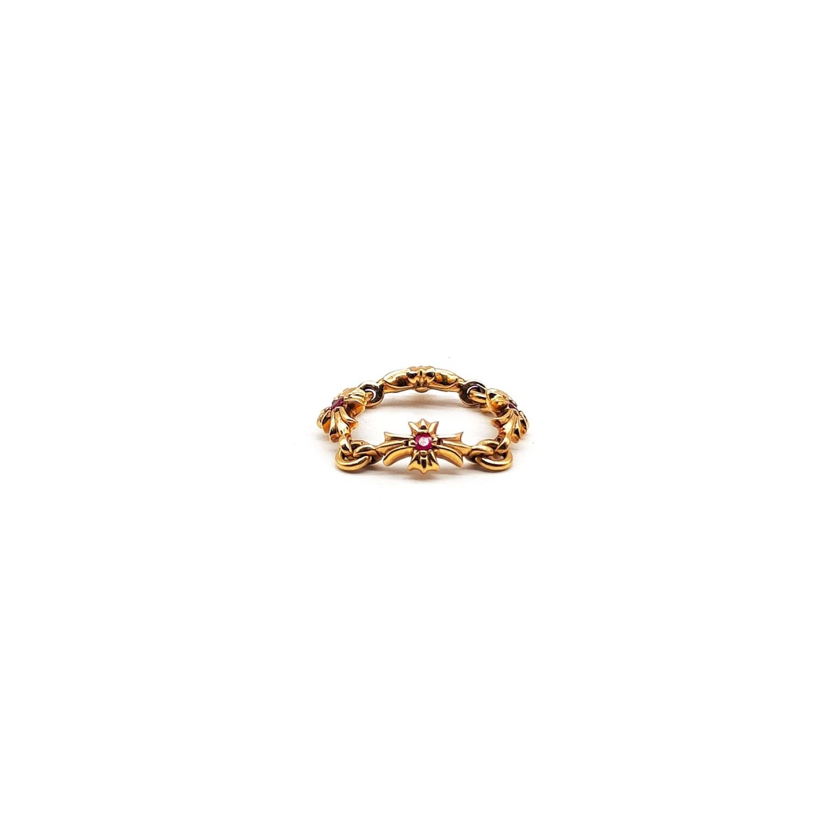 Chrome Hearts 22K Gold Ruby Tiny E Plus Ring - SHENGLI ROAD MARKET