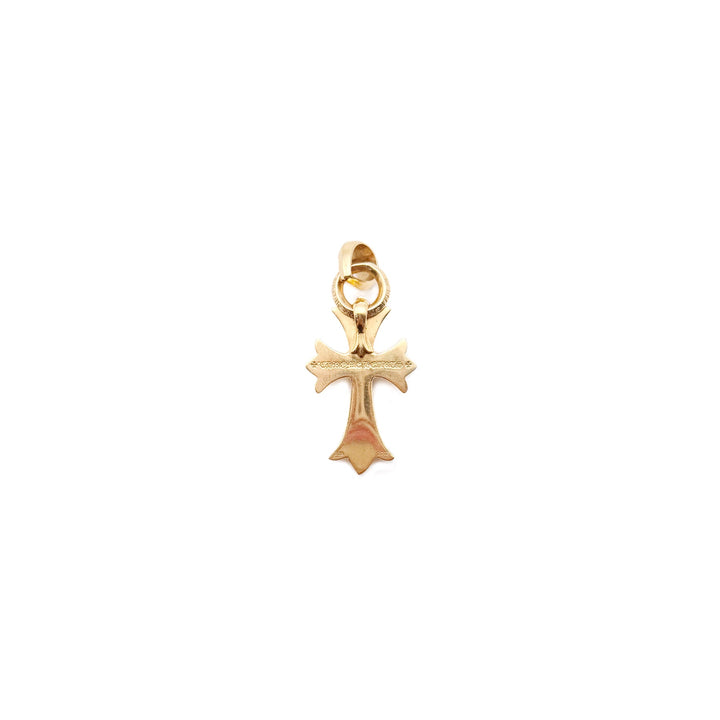 Chrome Hearts 22K Gold Ruby Vine Hearts Cross Necklace Charm - SHENGLI ROAD MARKET