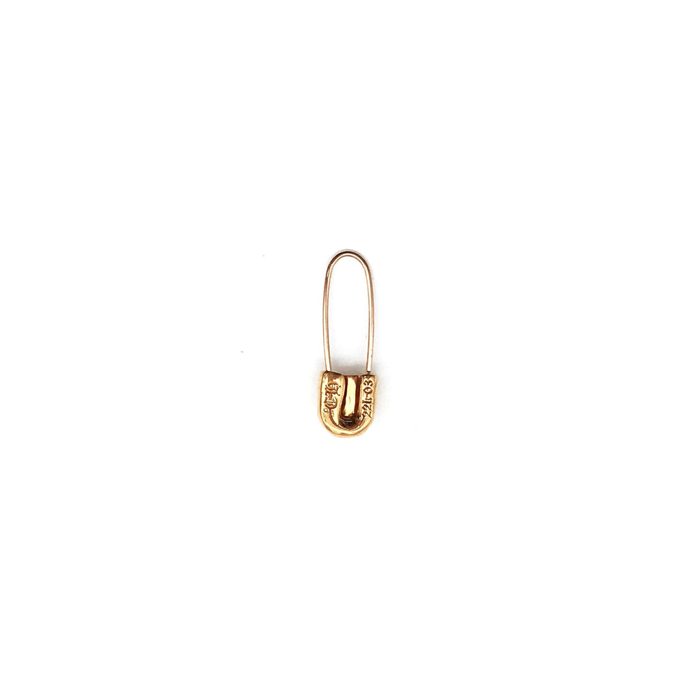 Chrome Hearts 22K Gold Safety Pin Earring - SHENGLI ROAD MARKET