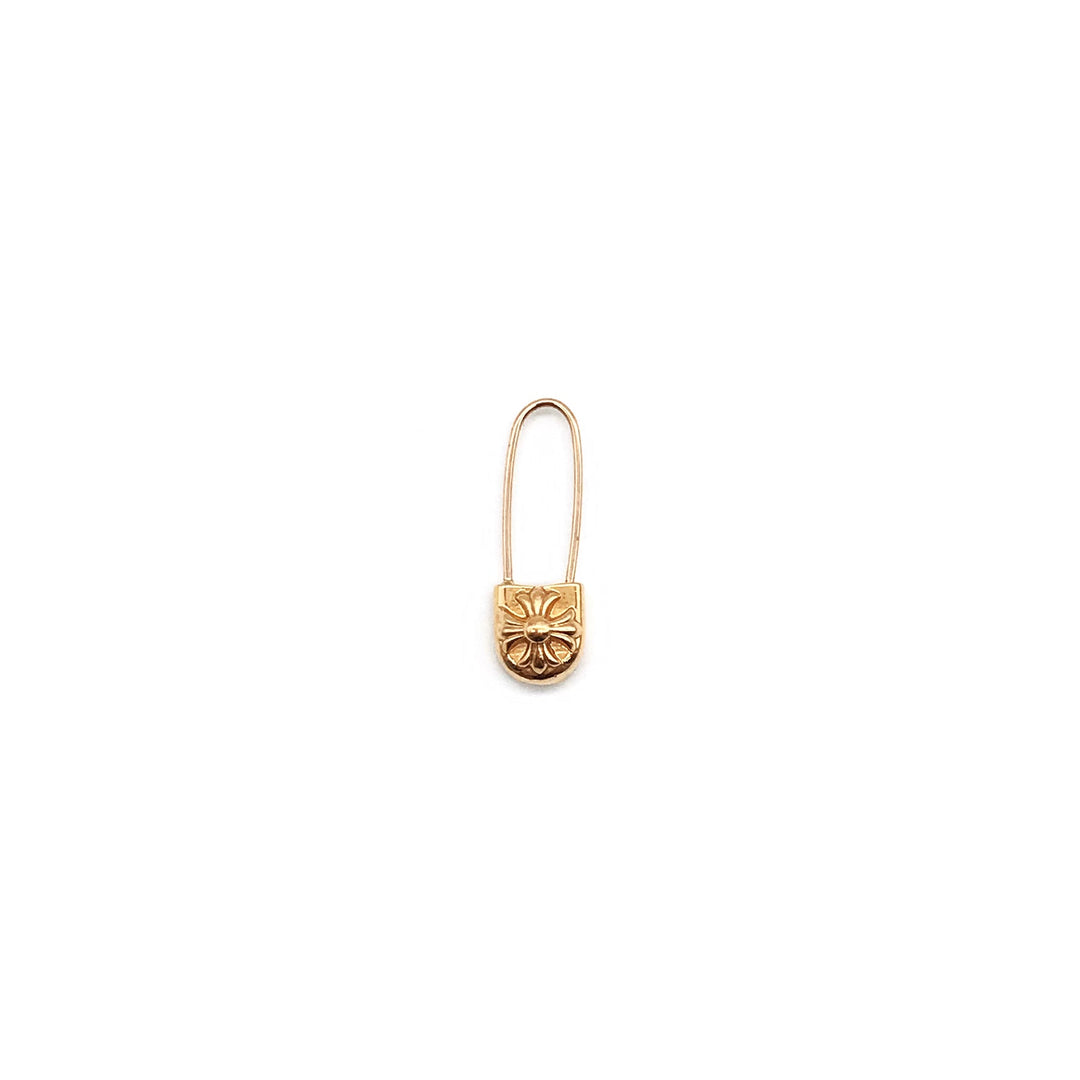 Chrome Hearts 22K Gold Safety Pin Earring - SHENGLI ROAD MARKET