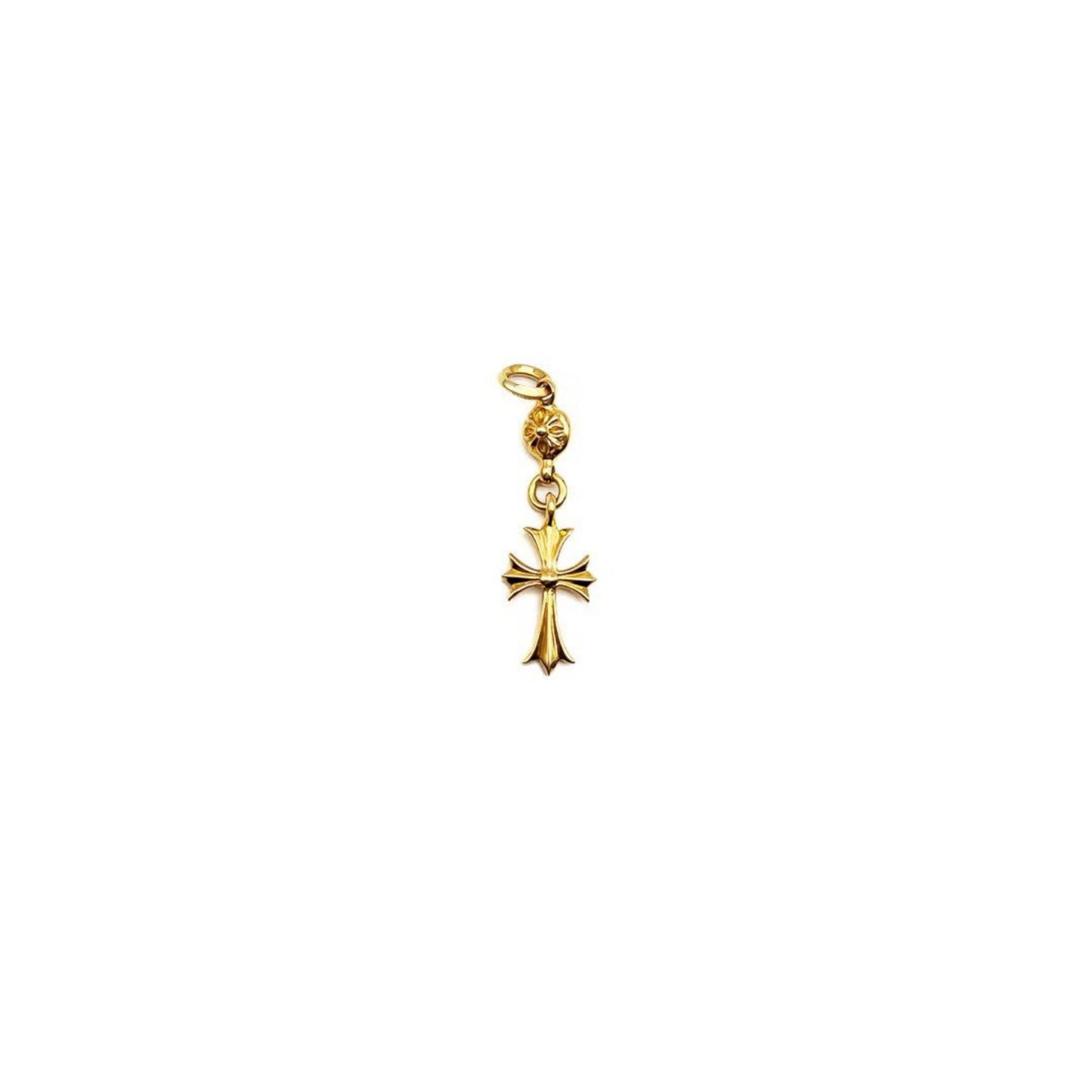 Chrome Hearts 22K Gold Single Ball Cross Pendant - SRM – SHENGLI