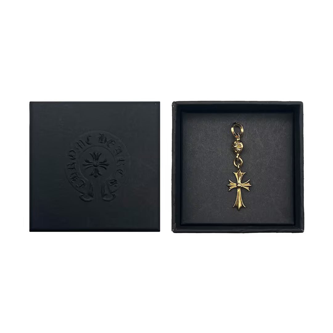 Chrome Hearts 22K Gold Single Ball Cross Pendant - SHENGLI ROAD MARKET