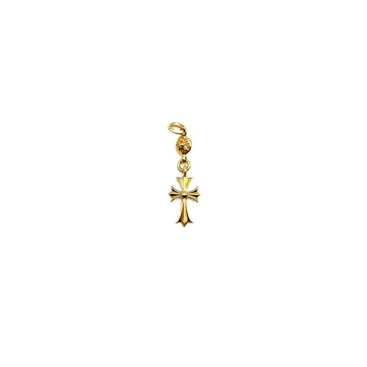 Chrome Hearts 22K Gold Single Ball Cross Pendant - SHENGLI ROAD MARKET