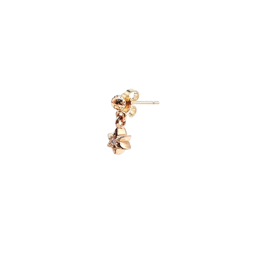 Chrome Hearts 22K Gold Single Diamond Star Earring - SHENGLI ROAD MARKET