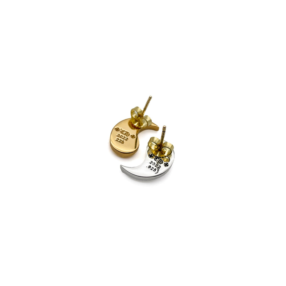 Chrome Hearts 22K Gold Sterling Silver Yin Yang Earrings Studs - SHENGLI ROAD MARKET
