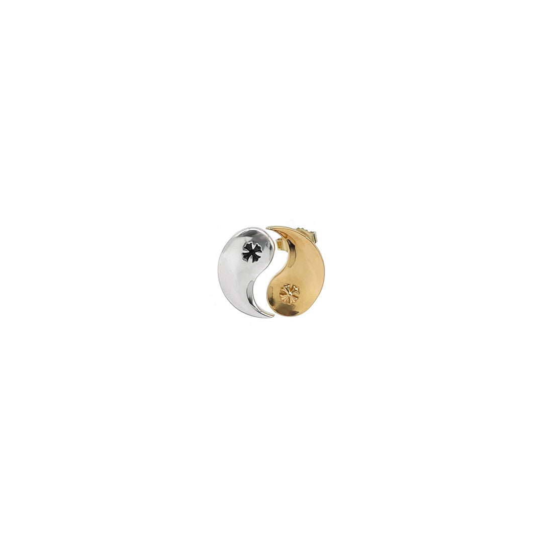 Chrome Hearts 22K Gold Sterling Silver Yin Yang Earrings Studs - SHENGLI ROAD MARKET