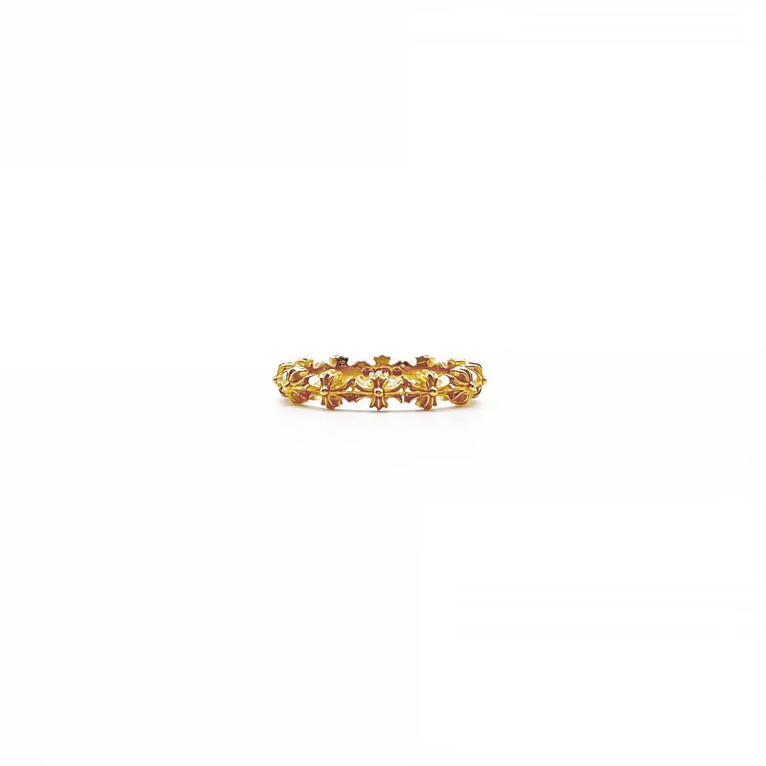 Chrome Hearts 22K Gold Tiny E Band Ring - SHENGLI ROAD MARKET