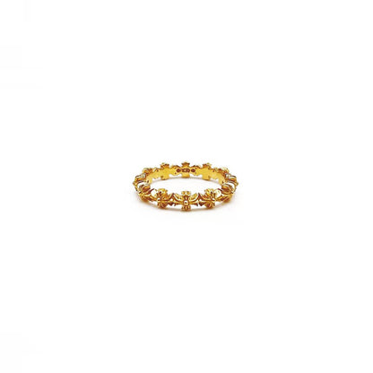 Chrome Hearts 22K Gold Tiny E Band Ring - SHENGLI ROAD MARKET