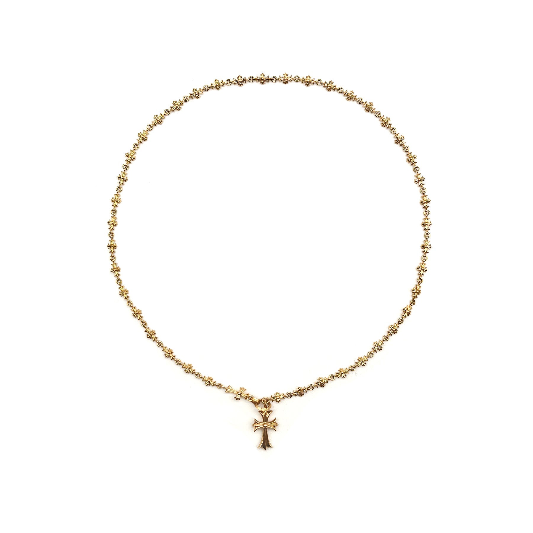 Chrome Hearts 22K Gold Tiny E Chokechain Necklace - SRM – SHENGLI