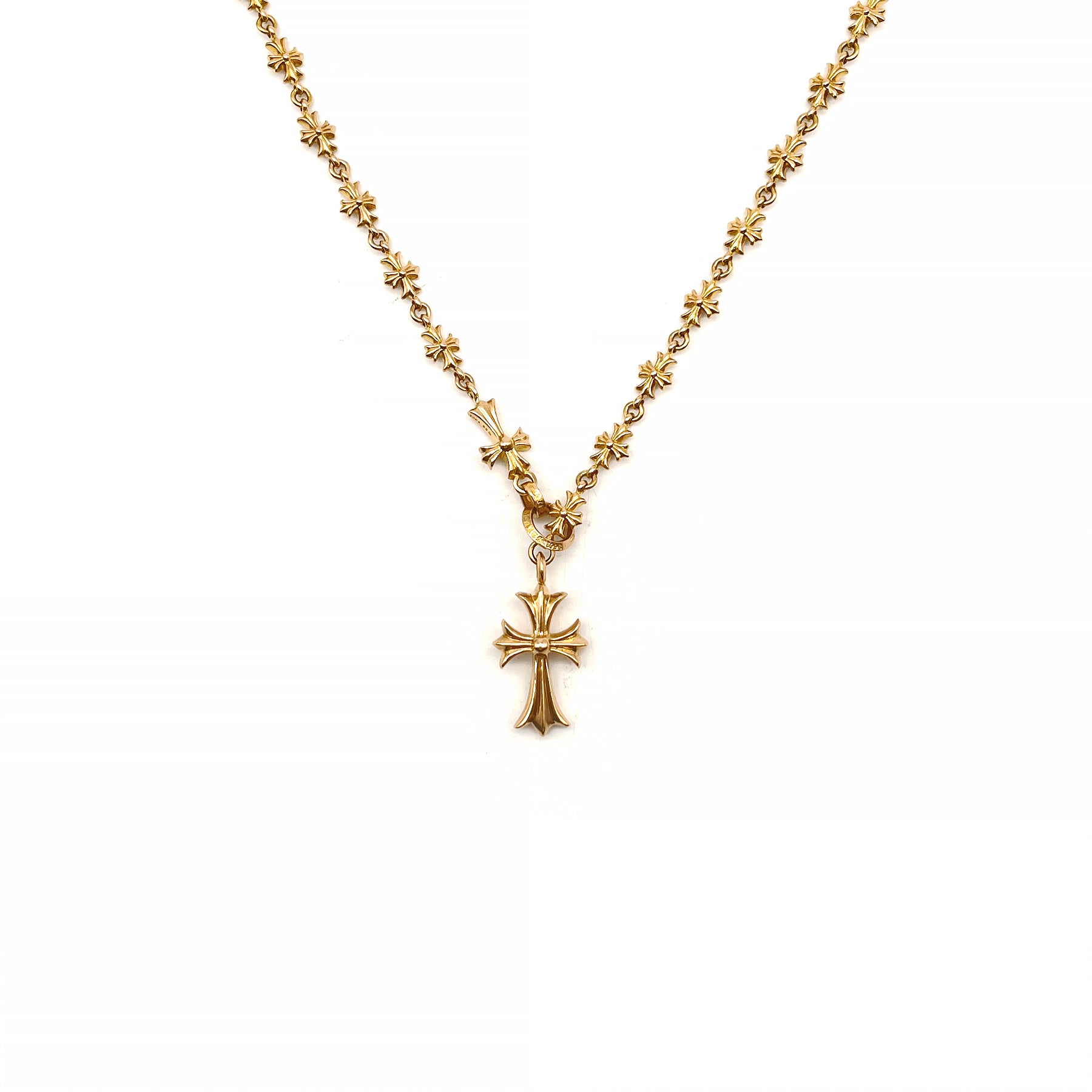 Chrome Hearts 22K Gold Tiny E Chokechain Necklace - SRM – SHENGLI