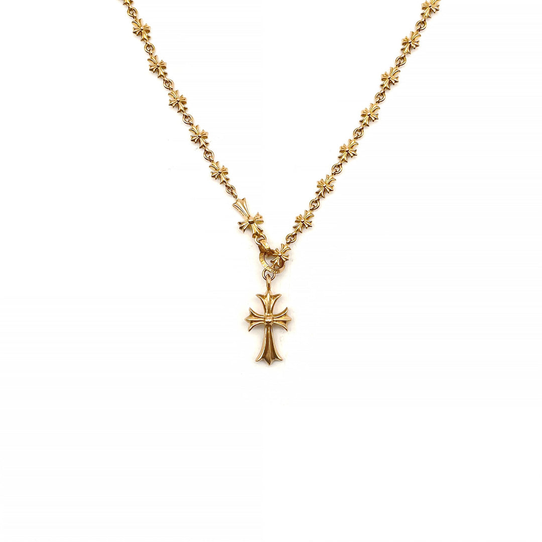 Chrome Hearts 22K Gold Tiny E Chokechain Necklace - SHENGLI ROAD MARKET