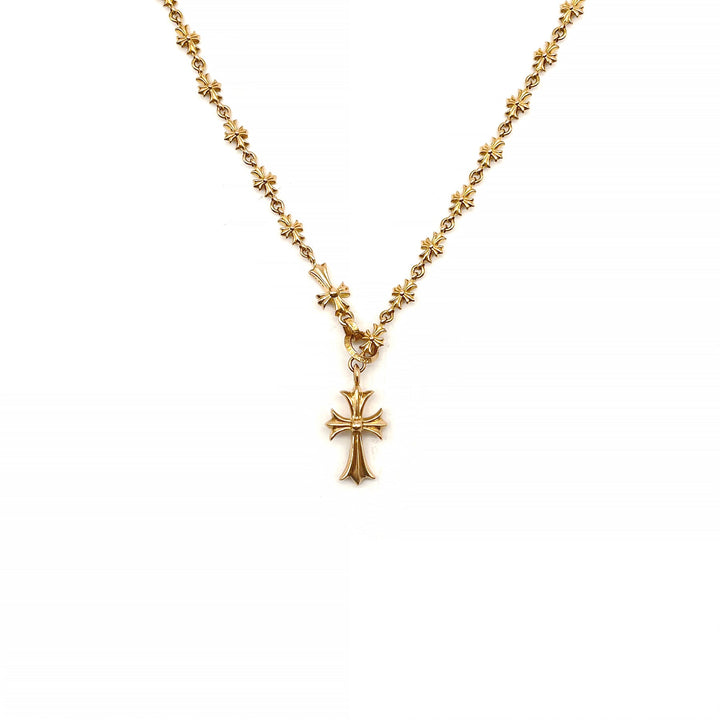 Chrome Hearts 22K Gold Tiny E Chokechain Necklace - SHENGLI ROAD MARKET