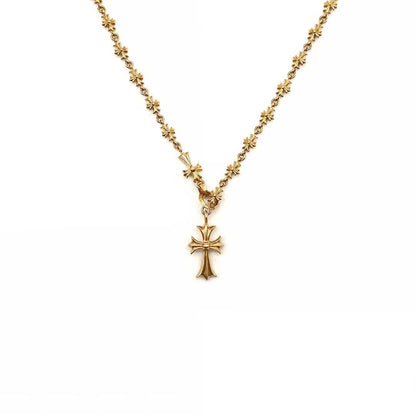 Chrome Hearts 22K Gold Tiny E Chokechain Necklace - SHENGLI ROAD MARKET