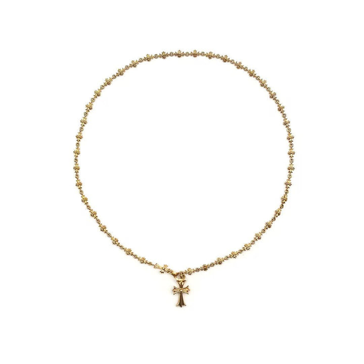 Chrome Hearts 22K Gold Tiny E Chokechain Necklace - SHENGLI ROAD MARKET