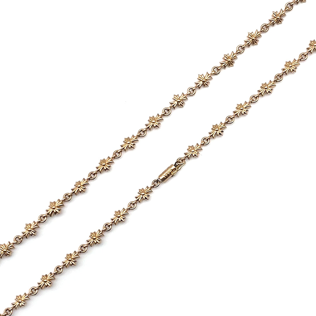 Chrome Hearts 22K Gold Tiny E Cross Necklace - SHENGLI ROAD MARKET