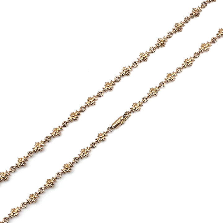 Chrome Hearts 22K Gold Tiny E Cross Necklace - SHENGLI ROAD MARKET