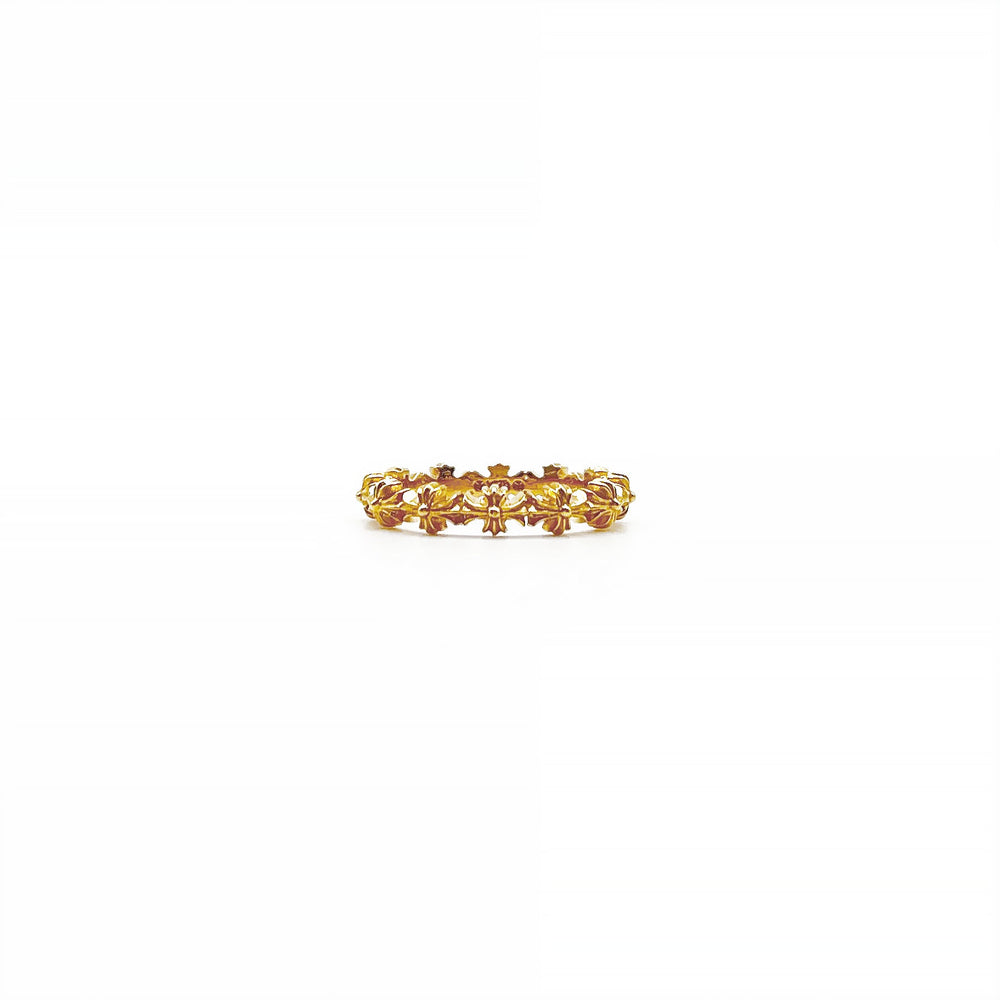 Chrome Hearts 22K Gold Tiny E Plus Band Ring - SHENGLI ROAD MARKET